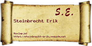 Steinbrecht Erik névjegykártya